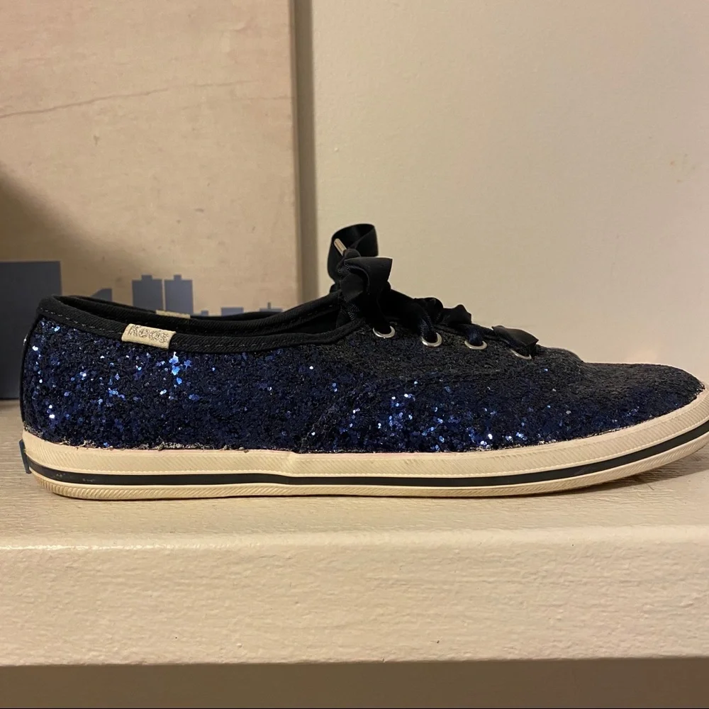 Kate Spade Keds Blue Glitter Sneaker - Picture 14 of 14